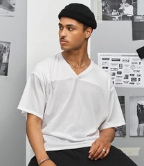 Recycled Polyester V-Neck Short Sleeve T-Shirt SOLS Oversize Fit Vee Neck Tee