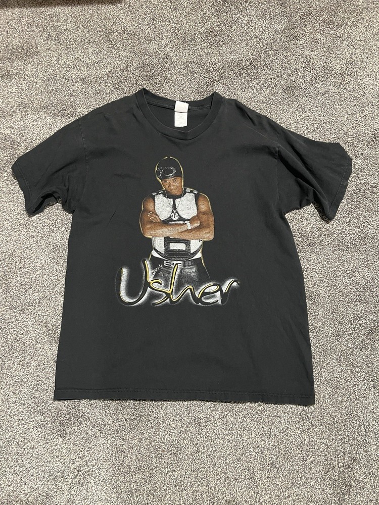 USHER Vintage 1998 Rare My Way Concert T Shirt Size XLarge Rap Tee