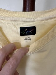 Greg Norman Men’s Yellow Pocket Tee Size S Cotton Regular Fit Crew Neck