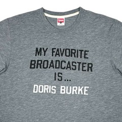 Homage Doris Burke Favorite Broadcaster T Shirt Mens Large NBA Basketball Gray