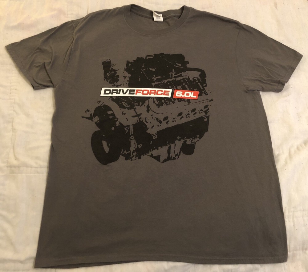 DriveForce 6.0L Full Force Freightliner Custom Chassis XL Gray T-Shirt Engine
