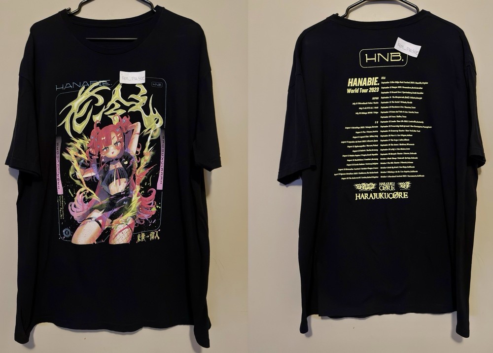 US Seller – Rare Official HANABIE. 2023 Tour Shirt 2XL CD Poster
