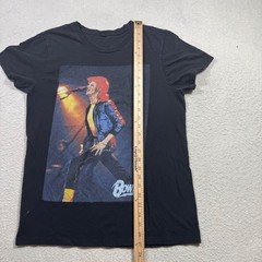 Bay Island David Bowie Graphic T-Shirt Mens Medium Black Good Rock Music Tee