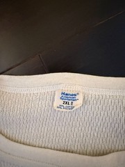 Vintage 80s Hanes American Sportsman Thermal Shirt Mens 2XL Waffle Knit White