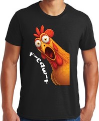 PubliciTeeZ Funny Big and Tall F-Caw-F Screaming Chicken T shirt