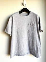 Quince Men’s L 100% Organic Cotton Pocket Tee T Shirt Heather Gray Large