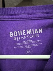 Bohemian Rhapsody Freddie Mercury Queen Purple Graphic T-Shirt XL Movie Band Tee