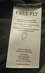 Free Fly Men’s Elevate Lightweight Stretch UPF Black T-Shirt Size 2XL NWT