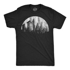 Mens Funny T Shirts Moon City Novelty Urban Graphic Tee for Men