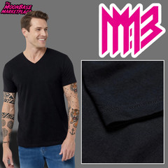 Mens Ultra Soft Premium Black V-Neck T-Shirt 60/40 Cotton Athletic Fit Tee