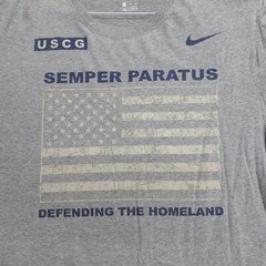 Nike Shirt 2XL Gray USCG Coast Guard Defending the Homeland
