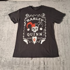DC Batman Joker Harley Quinn Black Clown Tee Shirt Size Medium Cotton