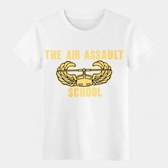 Unisex Veteran The Air Assault School Graphic T-Shirt,Military Helicopter Tee