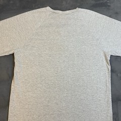 Vintage 90s Single Stitch Henley T-Shirt Men’s Large Gray Indians 80s USA Made