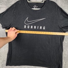 Nike Running Shirt Mens 2XL Gray Swoosh Graphic Sports Outdoor Athletic Workout