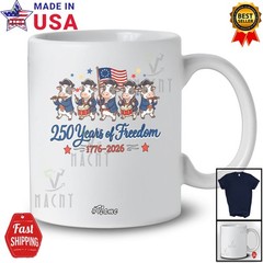 Custom Name 250 Years Freedom; 4th Of July Cow Collection Farmer Patriotic Shirt