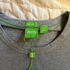 NEW! HUGO BOSS Green Label “TEE 8” Men’s Logo T-Shirt Stretch Large Gray NWT