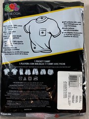 NOS New Black Mens 42-44 L Large Fruit Of The Loom Golden Blend 1 Pocket T Shirt