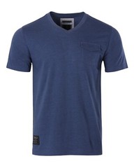 ZIMEGO Men’s V-Neck Short Sleeve Tee with Chest Pocket – Essential Basic Casual