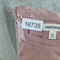 Goodthreads Shirt Mens XXL Dusty Rose Crew Neck Long Sleeve Pocket Tee Essential