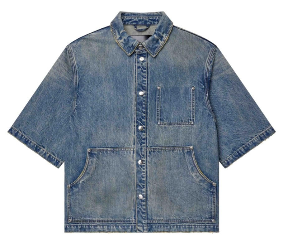 PURPLE BRAND Workwear Shirt Light Indigo Brand New Withtags