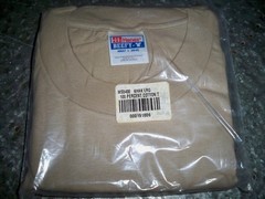 Hanes Beefy-T Unisex Heavyweight Cotton T-Shirt, L, Khaki Machine Washable NEW