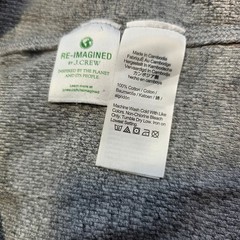 J.Crew Men XS Grey Thermal Shirt Contrast Navy Crew Neck Ringer Oarsman Waffle