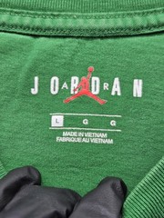 Jordan Shirt Mens Large Green Air Jordan Wings Basketball Graphic Tee Tagless