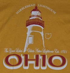 New OHIO MARBLEHEAD LIGHTHOUSE Great Lakes Oldest Lake Erie T-Shirt Adult Medium