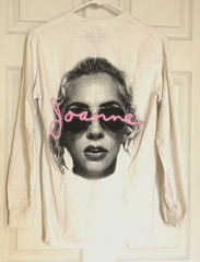 Lady Gaga T- Shirt Size Adult Small Long Sleeve White JOANNE ALBUM 2016