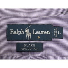 Ralph Lauren Check Long Sleeve Button-Down Shirt Men L Old Polo Cotton Japan