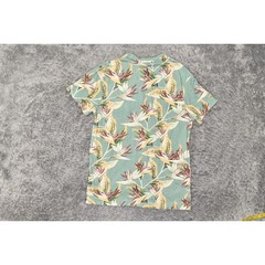 New Buffalo David Bitton Green T-Shirt Men’s Medium Cotton Floral Crew Neck