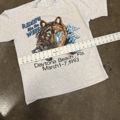 Vintage 90s 1993 Daytona Beach Bike Week Shirt Size Large Biker Wolf Graphic