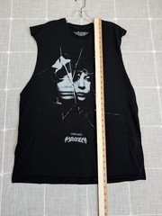 Lady Gaga Mayhem Shirt Mens Large Black Shattered Photo Cut Sleeves Distressed