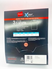 Hanes X-Temp Tagless Lay Front Collar T Shirts White Size Mens Medium (3 Pack)