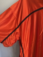 Vintage Y2K Nike Team Sports Snap front Warm Up Jersey Orange Men’s XL