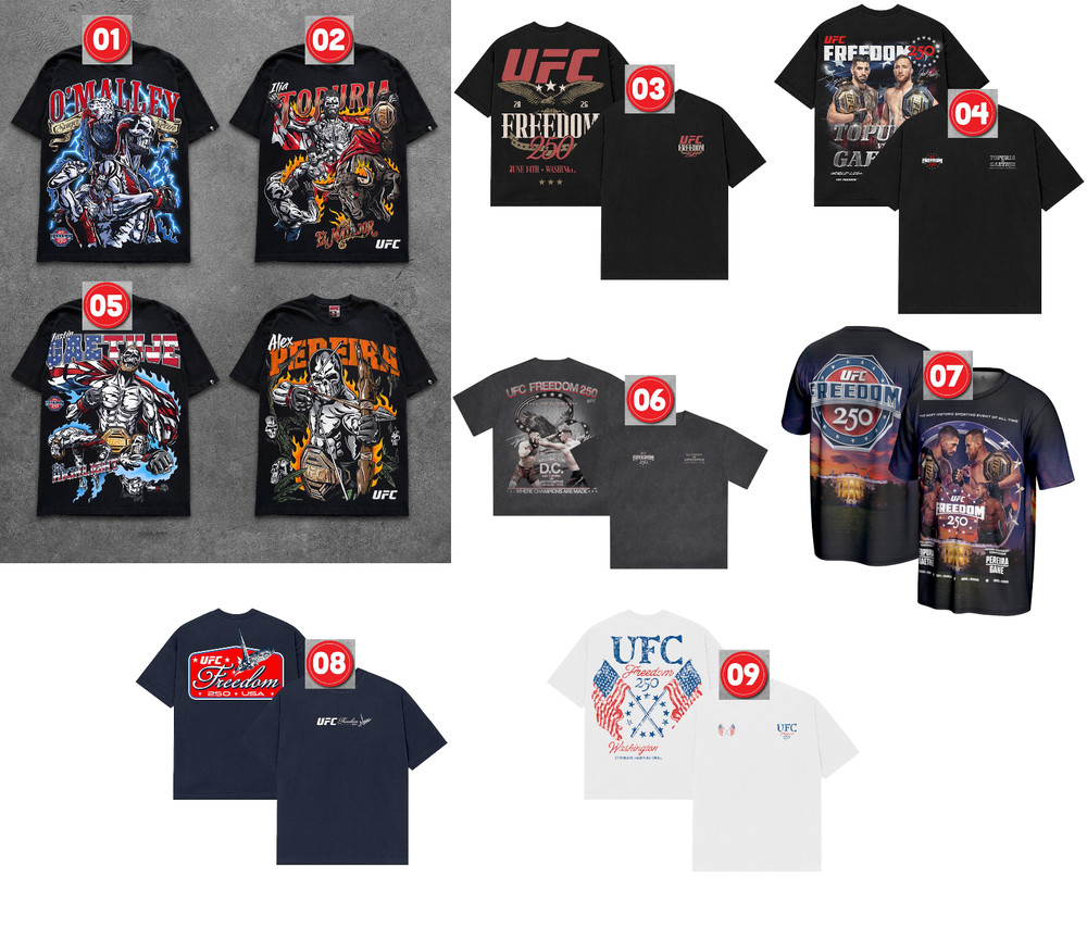 Unisex UFC Freedom 250 T-Shirt Collection Merch, Tee