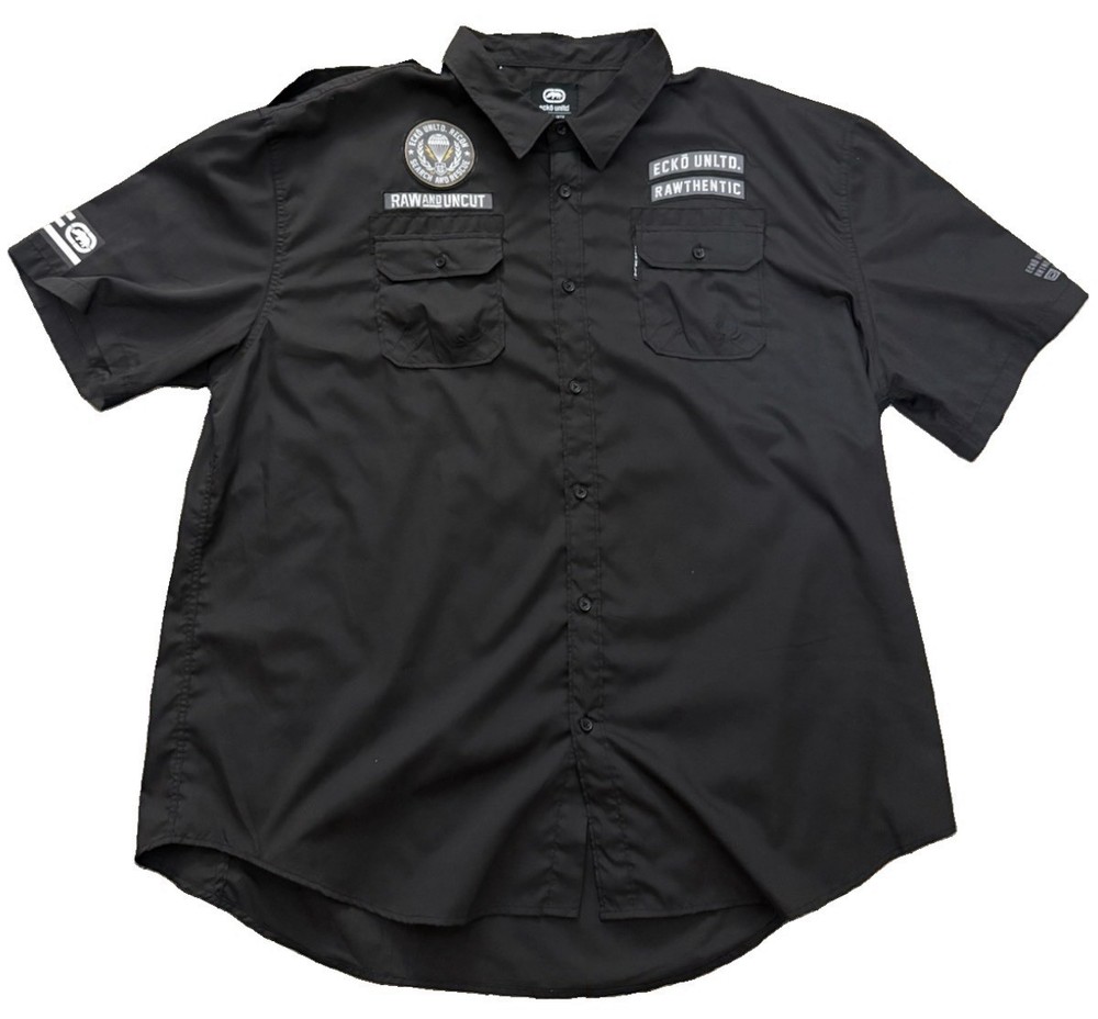 Ecko Unltd Men’s 3XL Black Hip Hop Raw And Uncut Y2K Tshirt