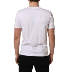 DOLCE & GABBANA T-shirt White Cotton Short Sleeve Round Neck IT48/US38/M 220usd