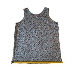 Kenneth Cole Men’s Floral Print XL Tank Top – Blue & Green 95% Cotton 5% Spandex