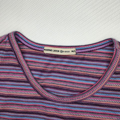 Marine Layer Men’s Re-Spun Crew T-Shirt M/L Multicolored Striped Stretch Crew