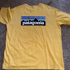 Patagonia Shirt Mens XL Yellow Line Logo Badge Responsibili-Tee Graphic Tee