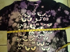 Vintage 90s Stedman Spooky Eyes Men’s XL Purple Black Bleach Tie Dye T-Shirt
