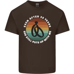 35 Year Wedding Anniversary 35th Marriage Mens Light Cotton T-Shirt