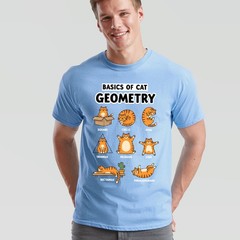 Cat Geometry Graphic Print Animal Meme Mens Womens Shirt Unisex Tee