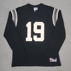 Champion Heritage Football Jersey Mens L Black #19 Long Sleeve Throwback Shirt