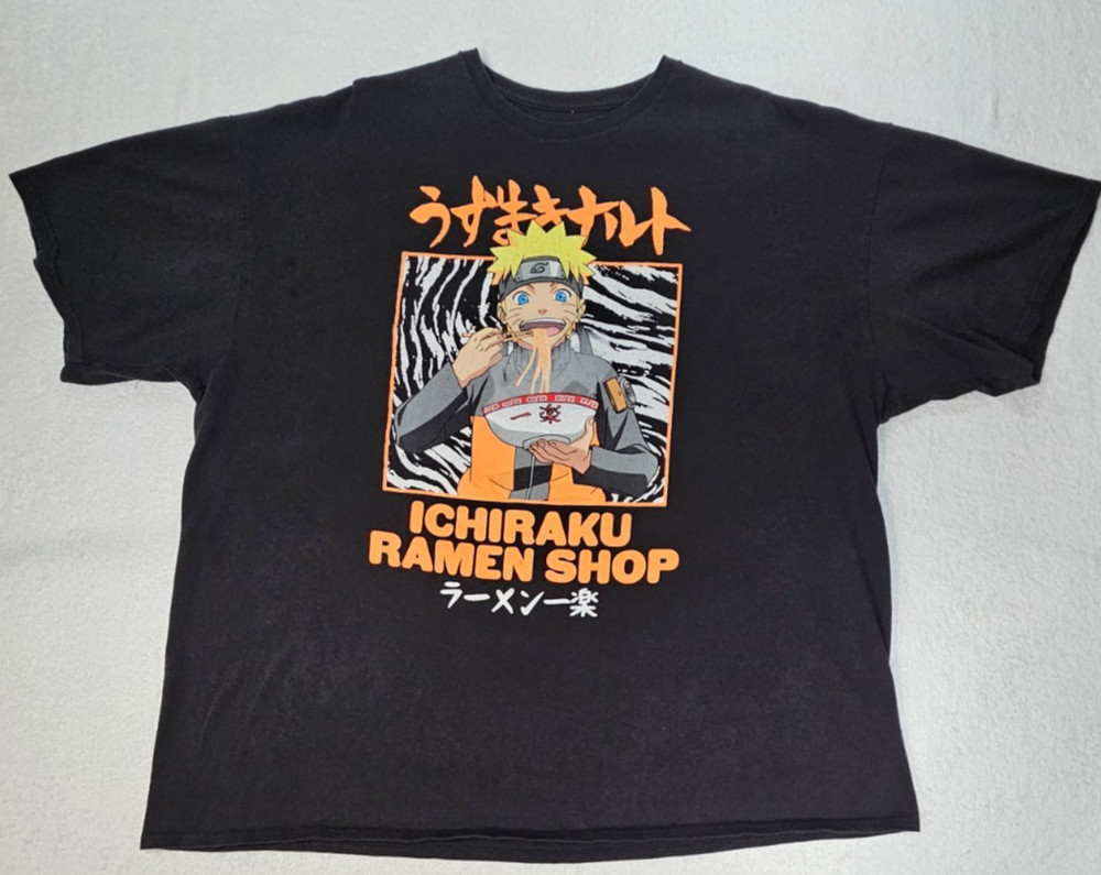 Naruto Shippuden Collection T-Shirt Size 3XL 54-56 Black Short Sleeve Crew Neck