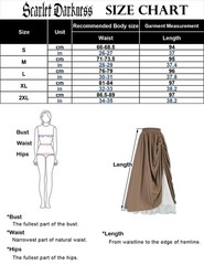 Maxi Long Renaissance Skirts for Women Double Layered Ren Faire Costume