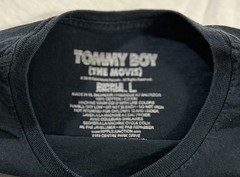✌️Junk Food Mens Black TOMMY BOY The Movie Graphic Print Short Sleeve T-Shirt L