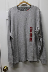 MEMBERS MARK MENS THERMAL CREW-Grey-XL-NWT